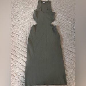 Abercrombie Green midi dress with cut outs